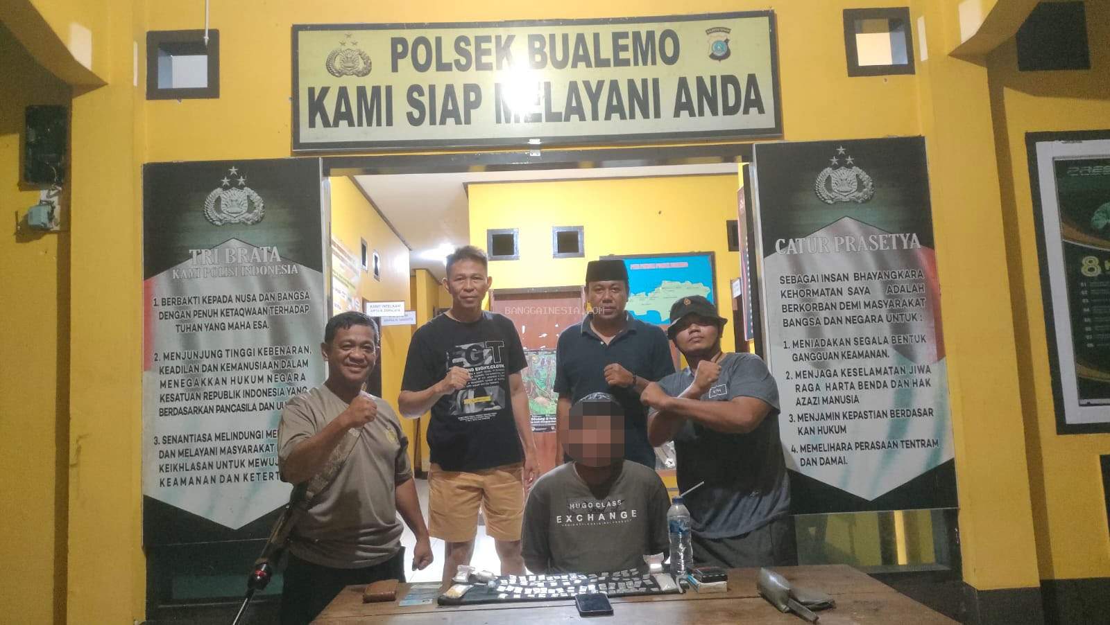 Polsek Bualemo Bongkar Peredaran Sabu, 75 Paket Sabu Ditemukan
